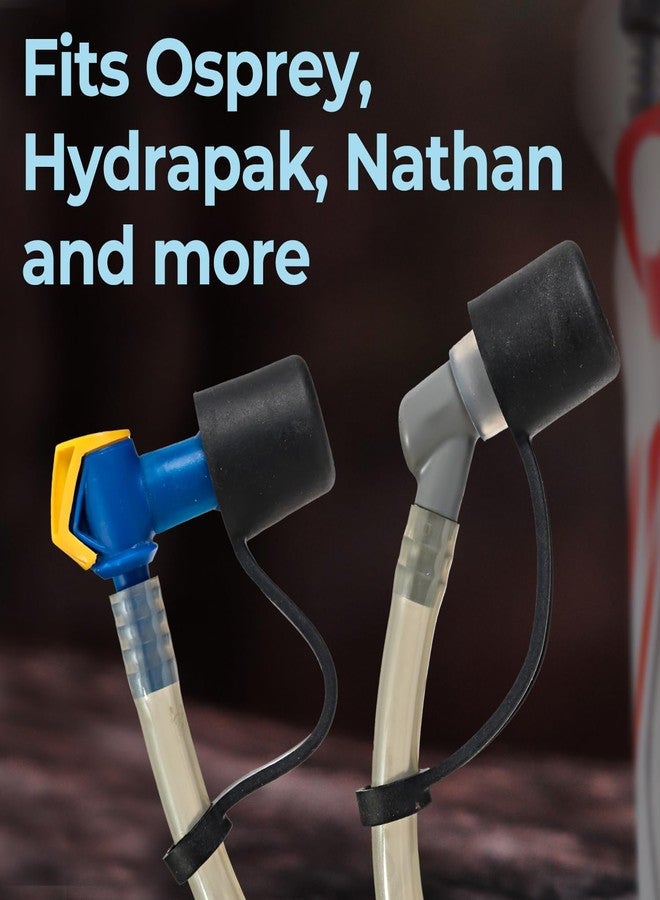 Samorillo [2 Pack] Replacement Bite Valve Cover - Compatible for Osprey, Hydrapak, Nathan & Camelbak Hydration Packs & Bladders - Install Or Replace in Seconds - Keeps Mouthpiece Clean & Protected - Image 2